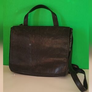 Wilson's Leather bag purse satchel briefcase Black Vintage